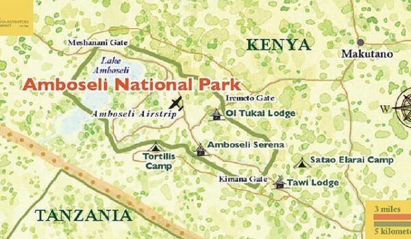 Map Of Amboseli National Park