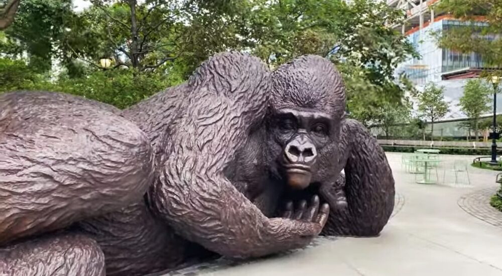 Gorilla Sculpture At Hudson Yards